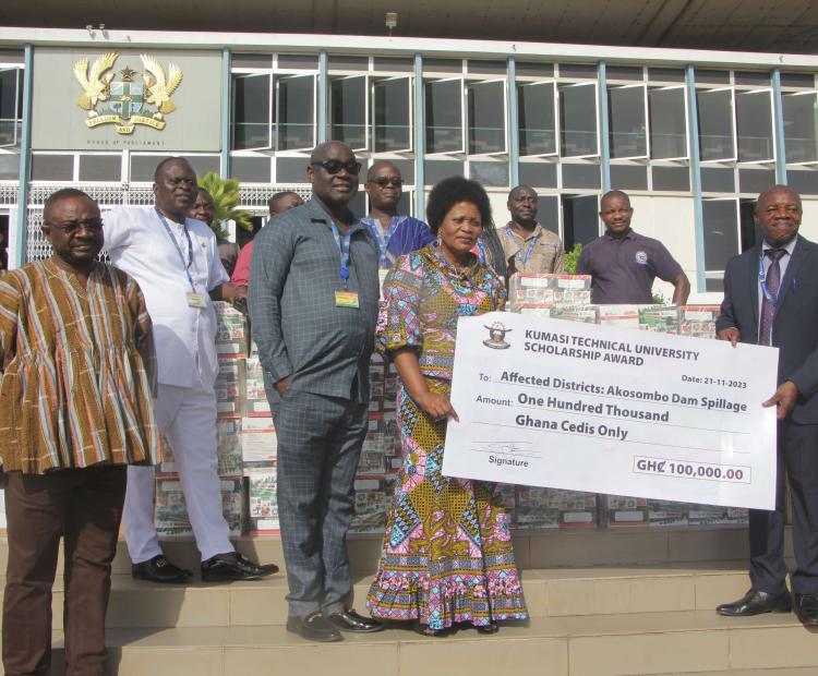 KsTU Comes to the Rescue: Gh₵100,000 Scholarship and Essential Items to Aid Students of the Flood-Affected Areas