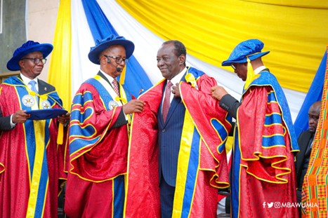 Dr. Kwame Addo Kufuor Sworn-In As The First Chancellor Of KsTU