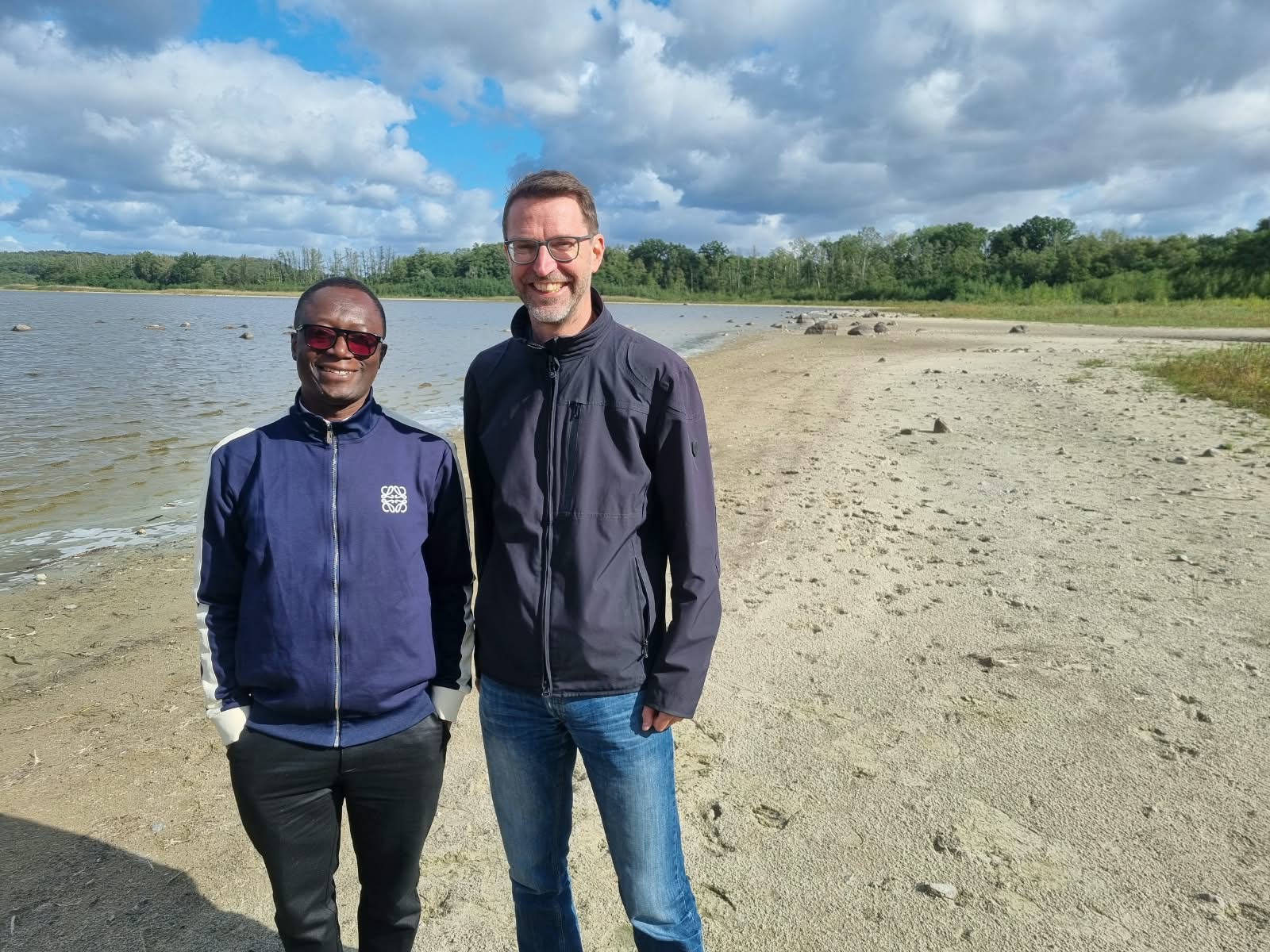 Prof. Sarfo with Prof. Dr. Tobias during the visit.