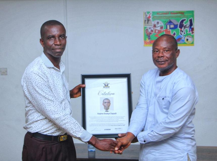 OUTSTANDING ACHIEVEMENT IN INTERNAL AUDIT: MR. KWAME BOAKYE DAPAAH NAMED BEST INTERNAL AUDITOR 