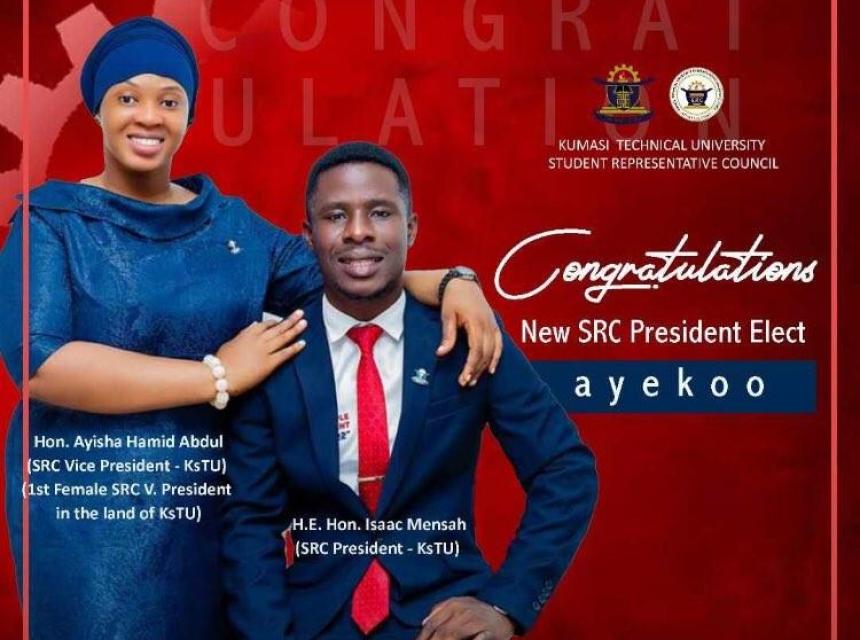 Isaac Mensah Wins 2022/2023 KsTU SRC Presidential Election